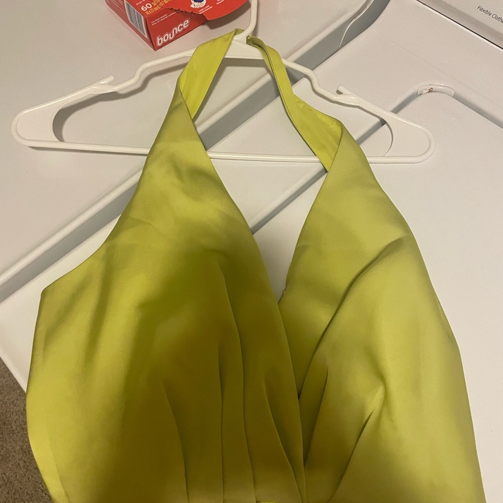 Vestique lime green halter top worn once!! Size small